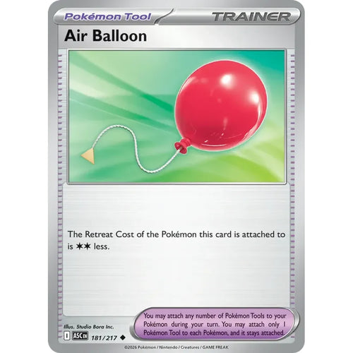 Air Balloon 181/217 Uncommon ME: Ascended Heroes Pokemon Lightly Played (LP) przód