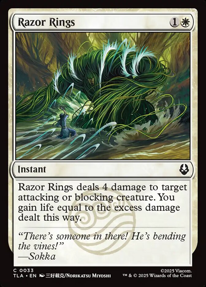 Razor Rings 33 Common Avatar: The Last Airbender Magic: The Gathering Near Mint (NM) przód