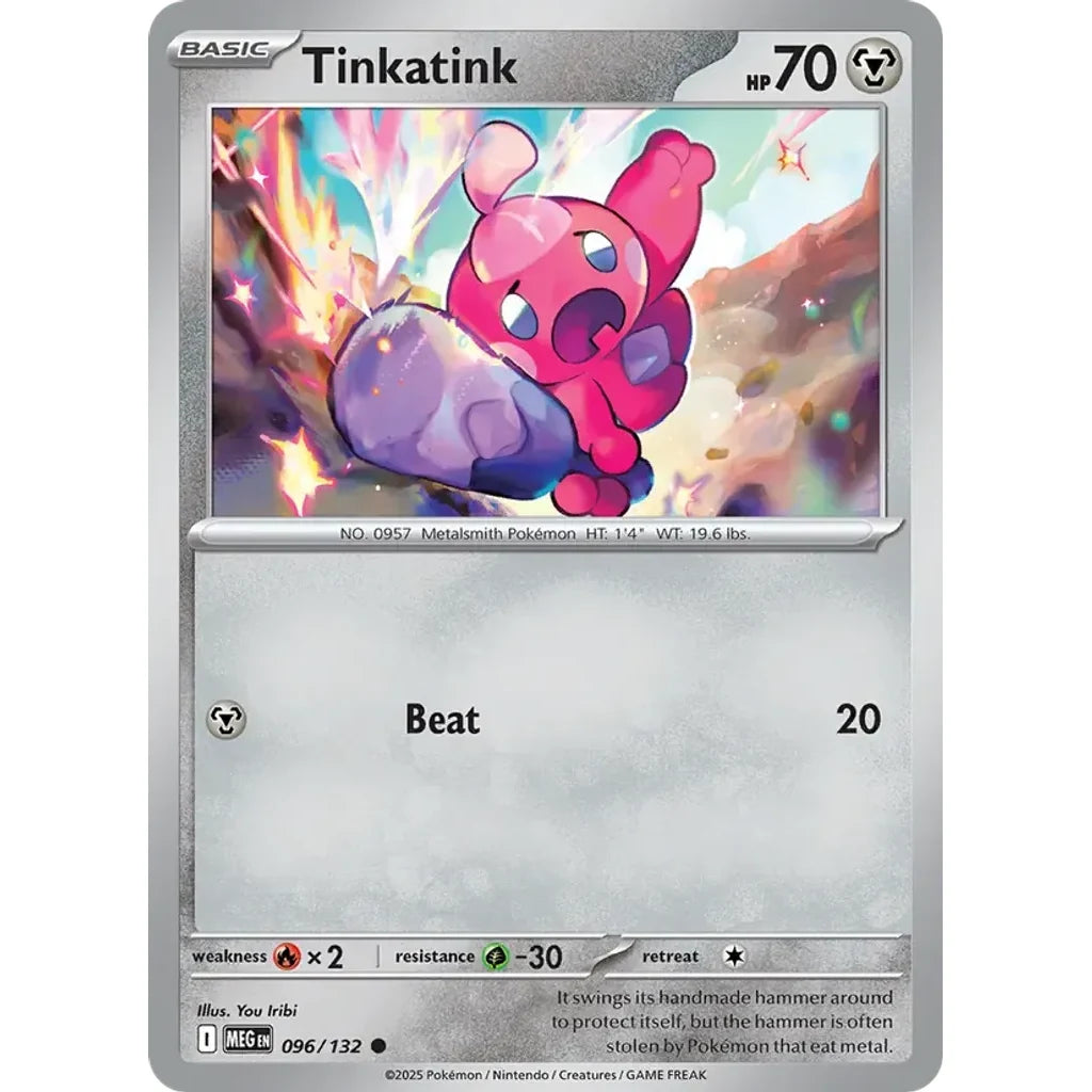 Tinkatink 096/132 Common Mega Evolution Pokemon Near Mint (NM) przód
