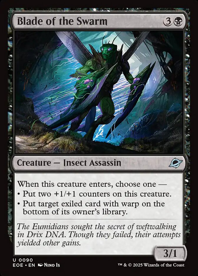 Blade of the Swarm 90 Uncommon Edge of Eternities Magic: The Gathering Near Mint (NM) przód