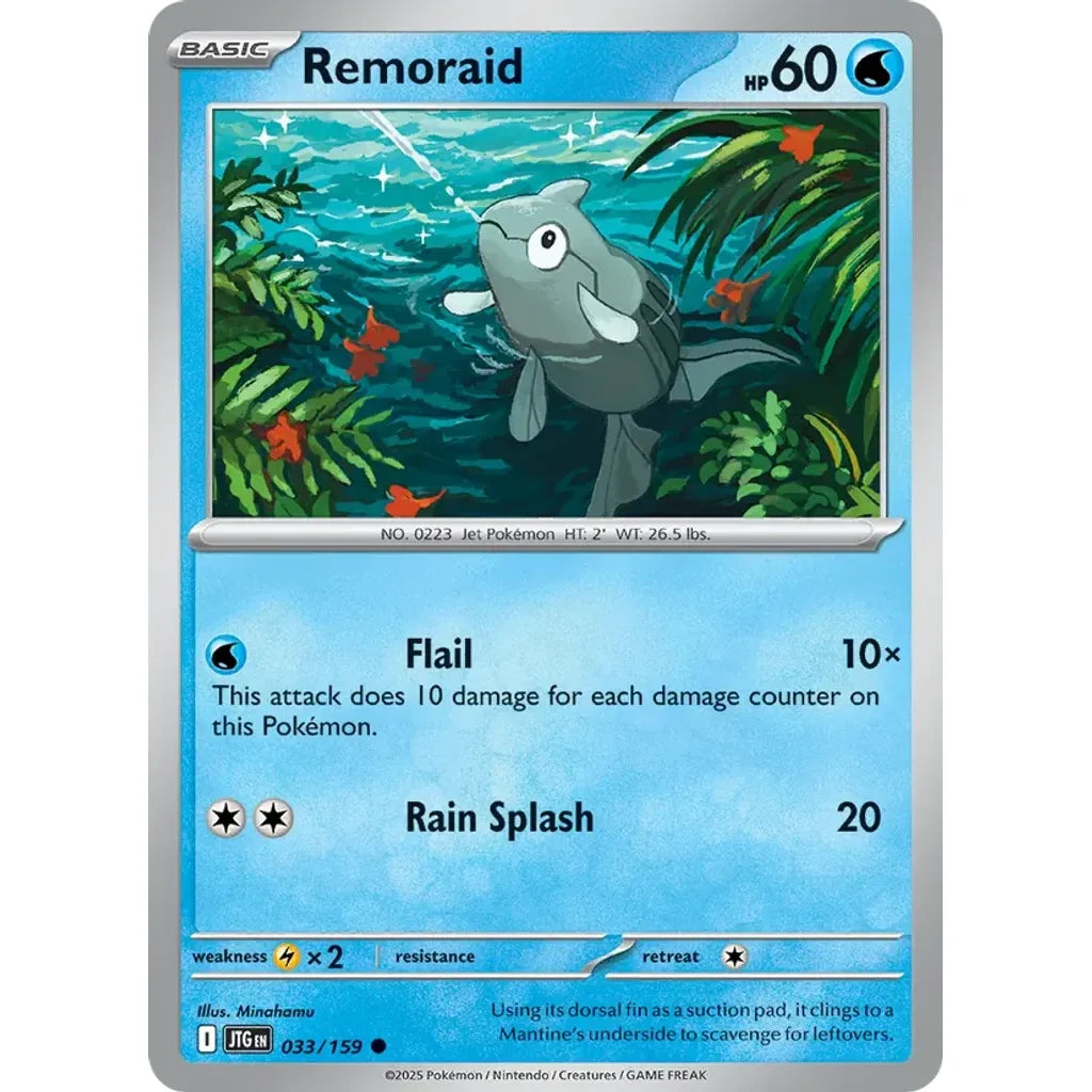 Remoraid 033/159 Common Journey Together Pokemon Lightly Played (LP) przód