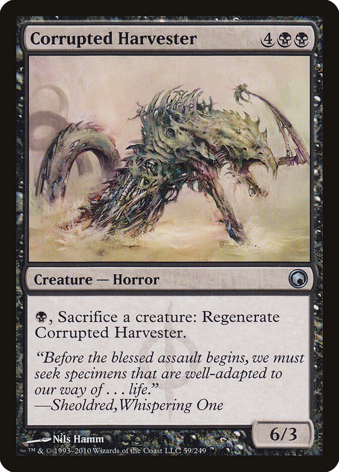 Corrupted Harvester 59 Uncommon Scars of Mirrodin Magic: The Gathering Lightly Played (LP) przód