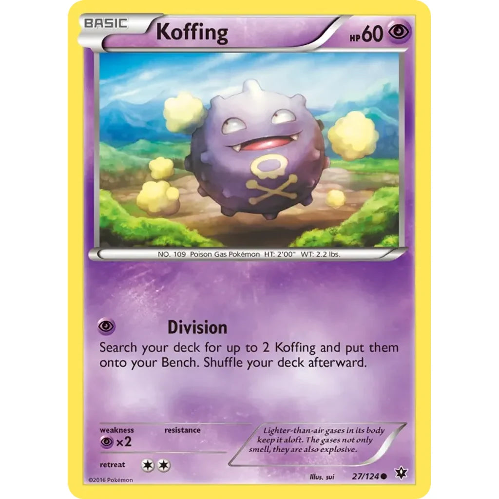 Koffing 27/124 Common Fates Collide Pokemon Reverse Holo Near Mint (NM) przód