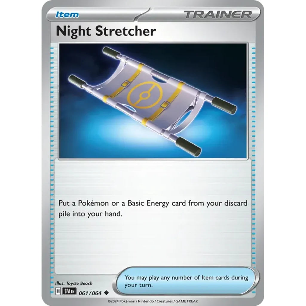 Night Stretcher 061/064 Uncommon Shrouded Fable Pokemon Near Mint (NM) przód