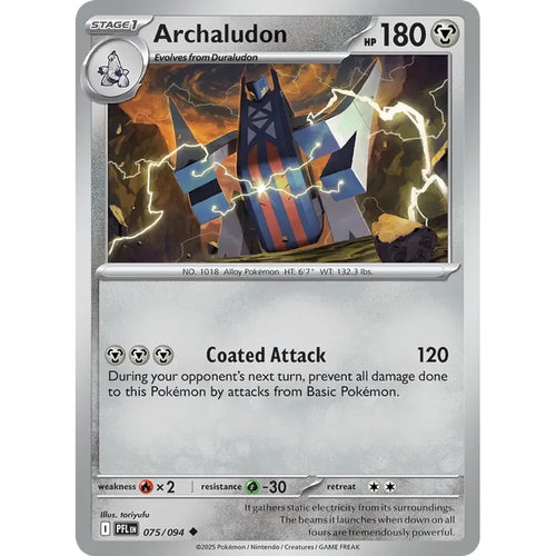 Archaludon 075/094 Uncommon Phantasmal Flames Pokemon Near Mint (NM) przód
