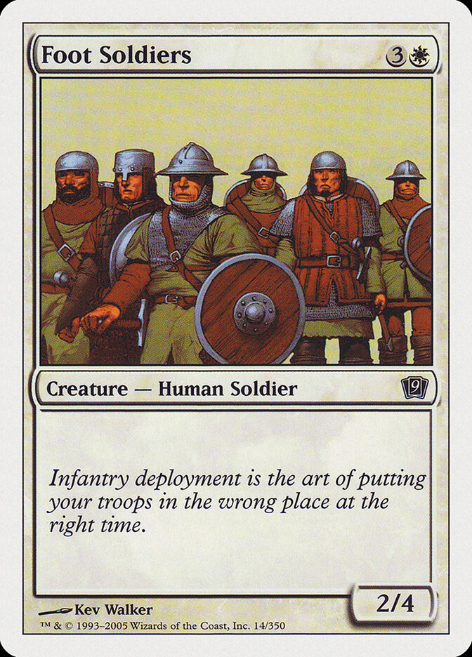 Foot Soldiers 14 Common 9th Edition Magic: The Gathering