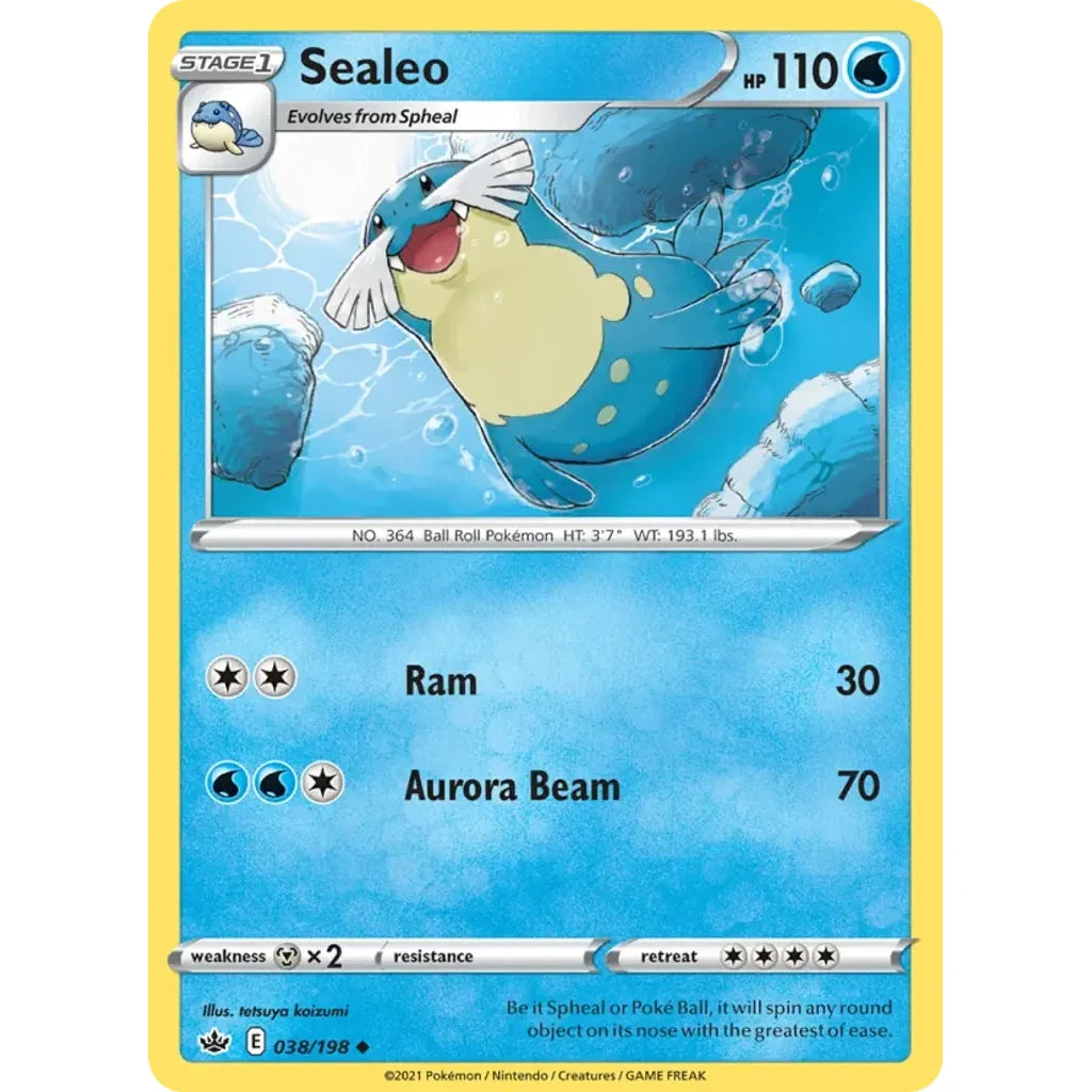Sealeo 038/198 Uncommon Chilling Reign Pokemon Near Mint (NM) przód