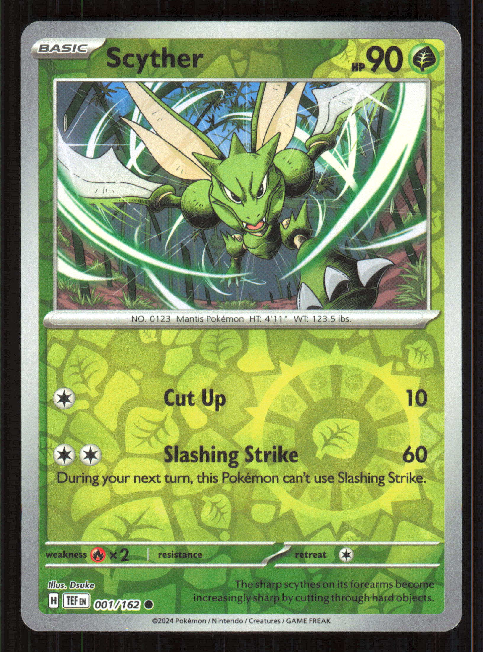 Scyther Common SV05: Temporal Forces 001/162 Near Mint (NM) przód