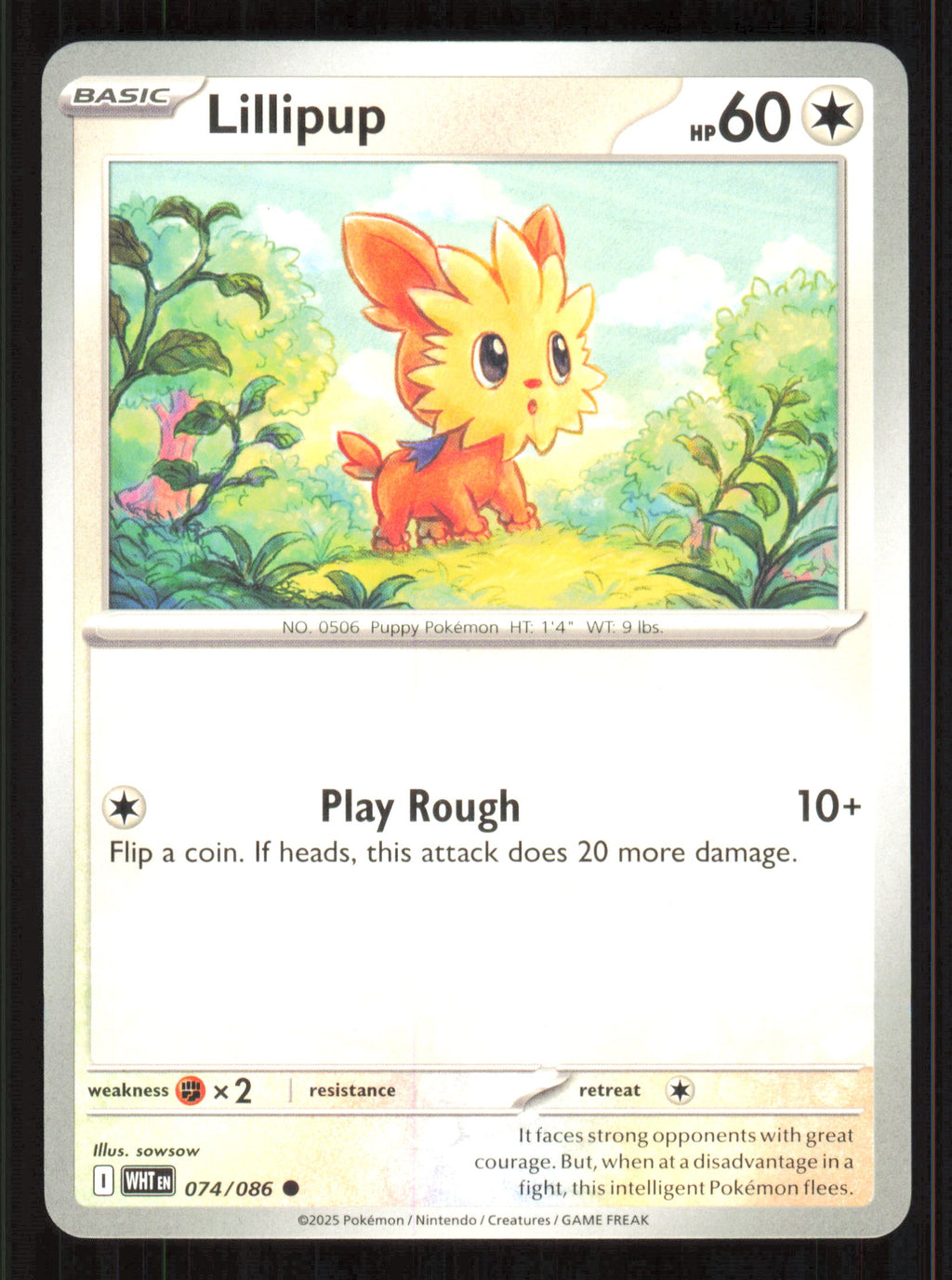 Lillipup Common SV: White Flare 074/086 Near Mint (NM) przód