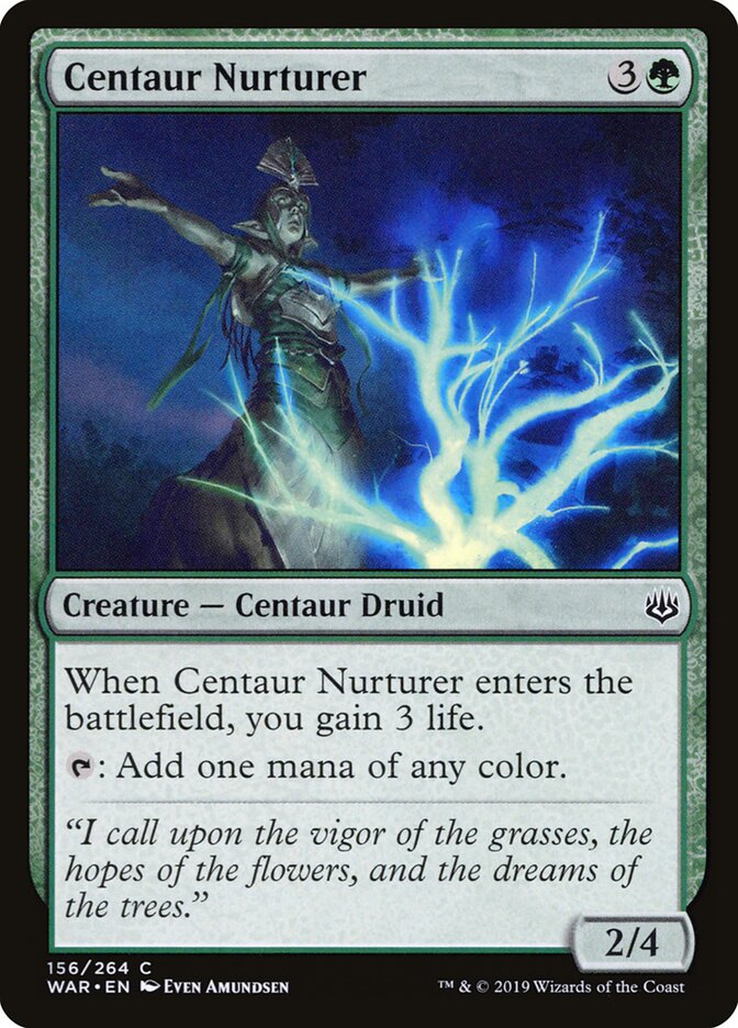 Centaur Nurturer 156 Common War of the Spark Magic: The Gathering Near Mint (NM) przód