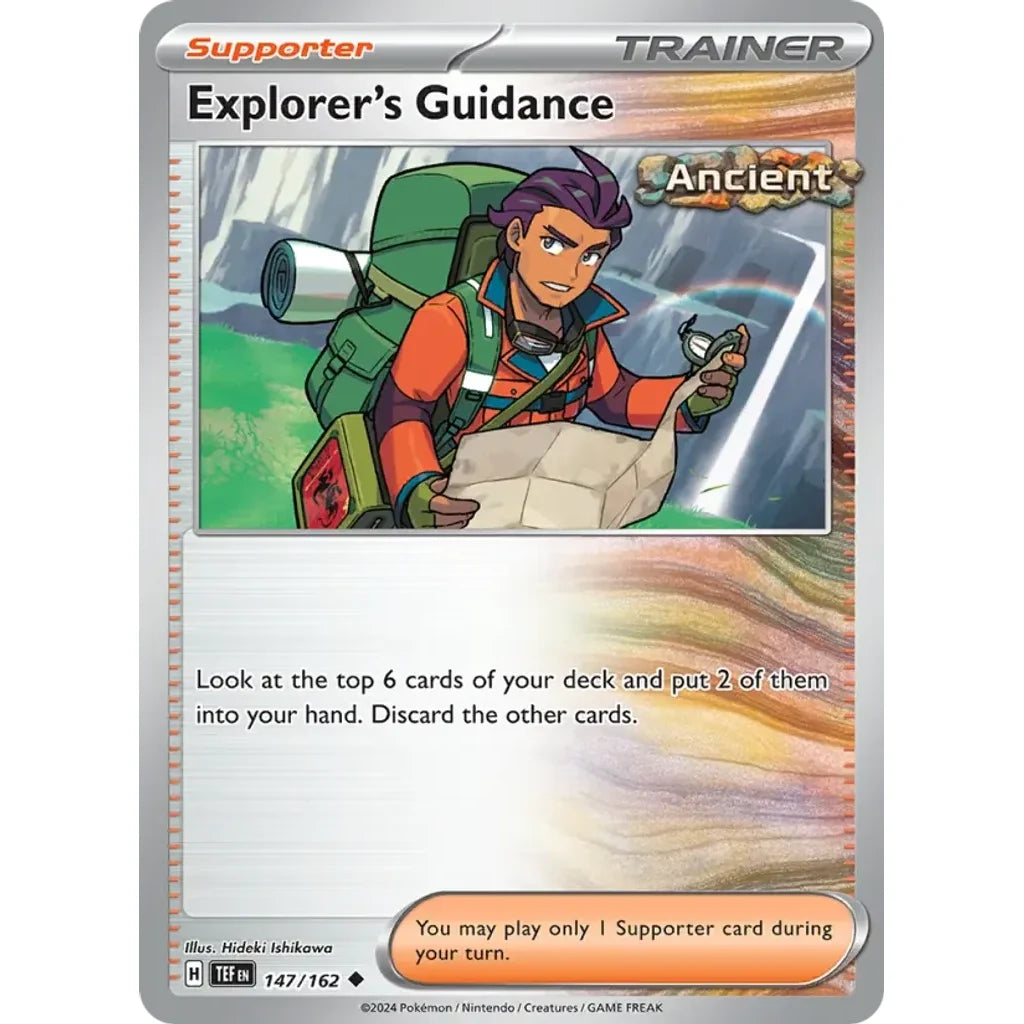 Explorer's Guidance 147/162 Uncommon Temporal Forces Pokemon Near Mint (NM) przód