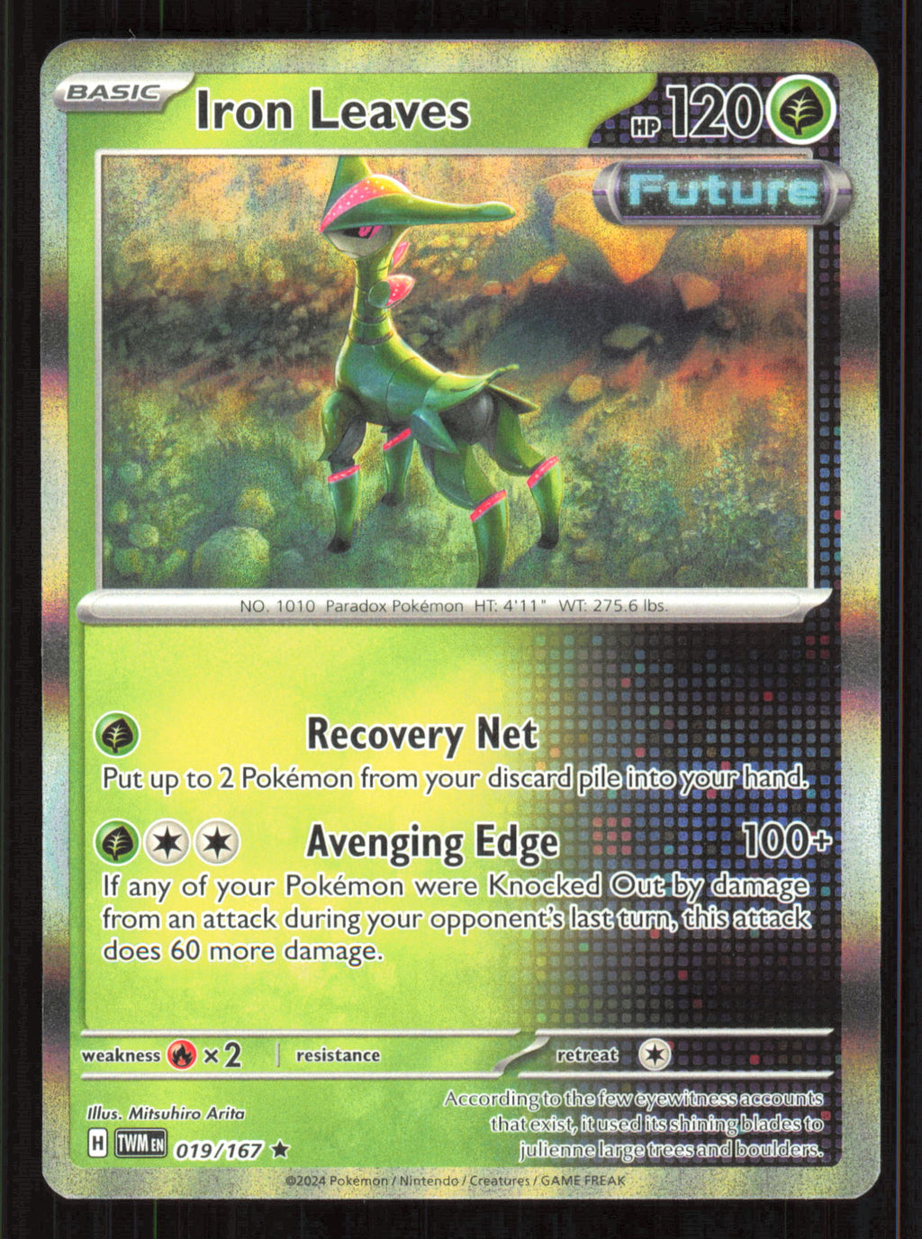 Iron Leaves Rare SV06: Twilight Masquerade 019/167 Near Mint (NM) przód