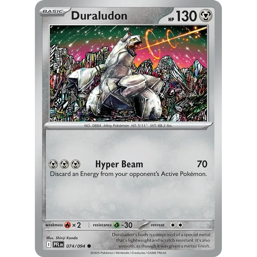 Duraludon 074/094 Common Phantasmal Flames Pokemon Near Mint (NM) przód