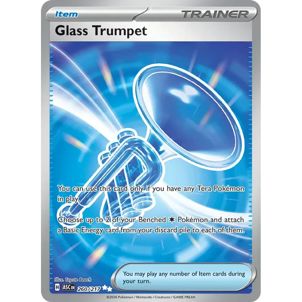Glass Trumpet 260/217 Ultra Rare ME: Ascended Heroes Pokemon Holo Near Mint (NM) przód