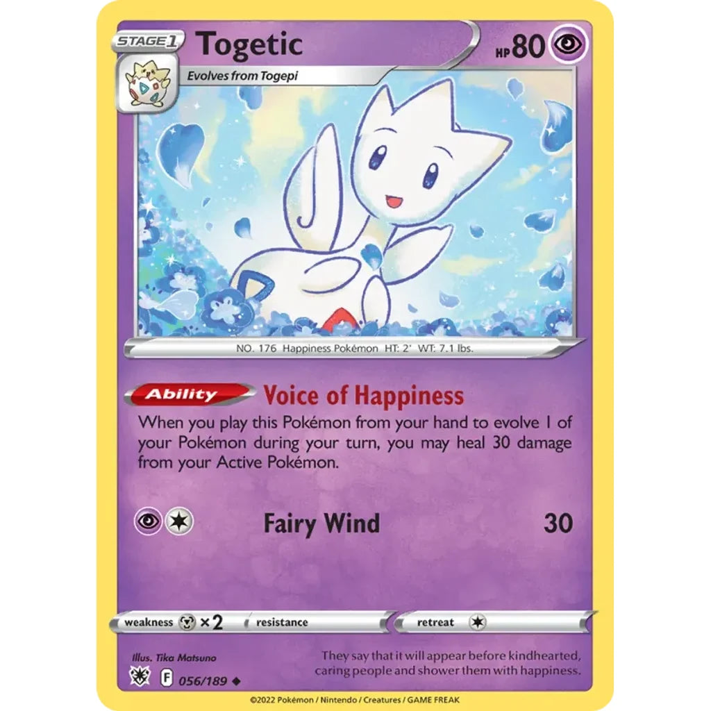 Togetic 056/189 Uncommon Astral Radiance Pokemon Near Mint (NM) przód