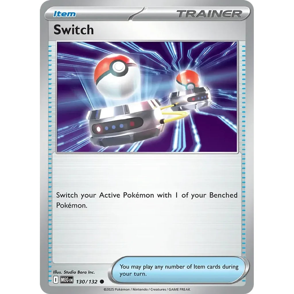Switch 130/132 Common Mega Evolution Pokemon Near Mint (NM) przód