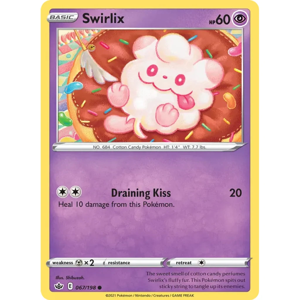 Swirlix 067/198 Common Chilling Reign Pokemon Near Mint (NM) przód