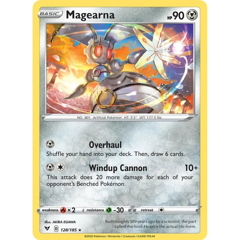 Magearna 128/185 Holo Rare Vivid Voltage Pokemon Lightly Played (LP) przód