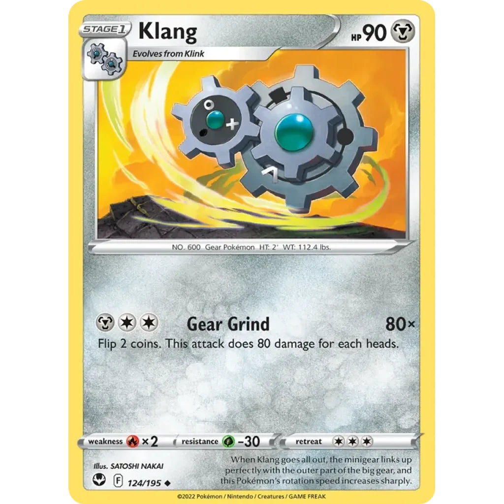 Klang 124/195 Uncommon Silver Tempest Pokemon Lightly Played (LP) przód