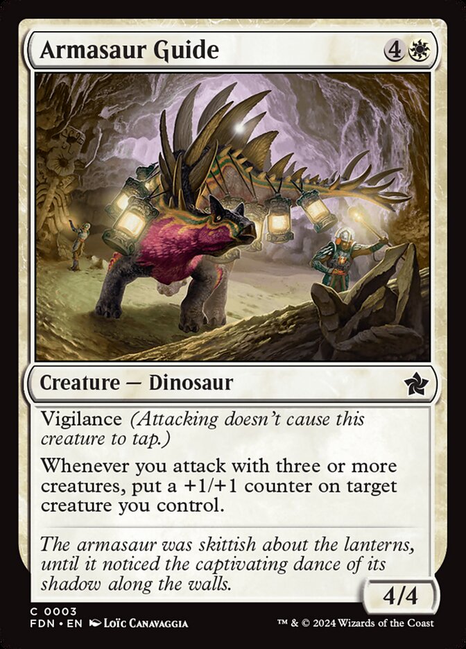 Armasaur Guide 3 Common Foundations Magic: The Gathering Near Mint (NM) przód