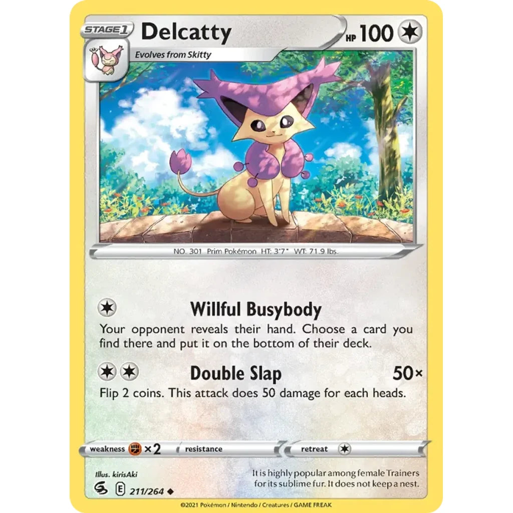 Delcatty 211/264 Uncommon Fusion Strike Pokemon Near Mint (NM) przód