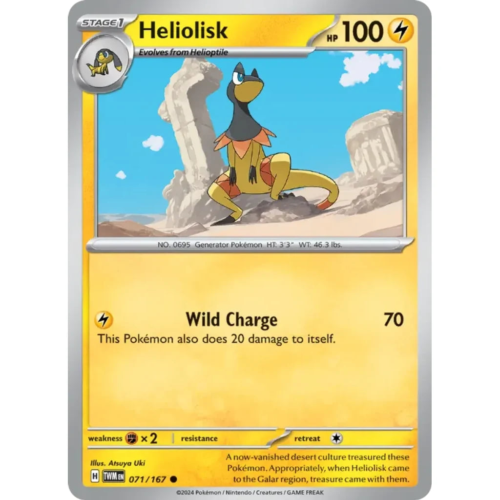 Heliolisk 071/167 Common Twilight Masquerade Pokemon Lightly Played (LP) przód