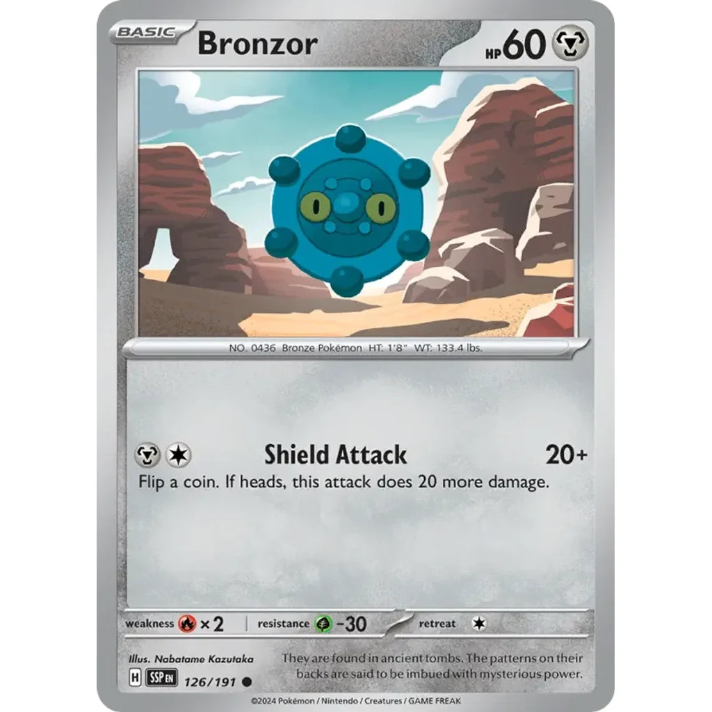 Bronzor 126/191 Common Surging Sparks Pokemon Near Mint (NM) przód