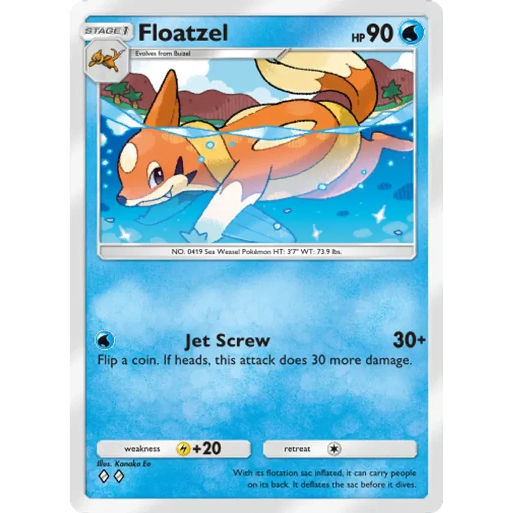 Floatzel 039/172 Uncommon Brilliant Stars Pokemon Lightly Played (LP) przód