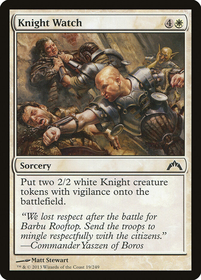 Knight Watch 19 Common Gatecrash Magic: The Gathering Near Mint (NM) przód