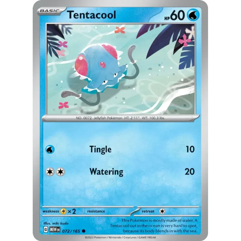 Tentacool 072/165 Common 151 Pokemon Japanese Near Mint (NM) przód
