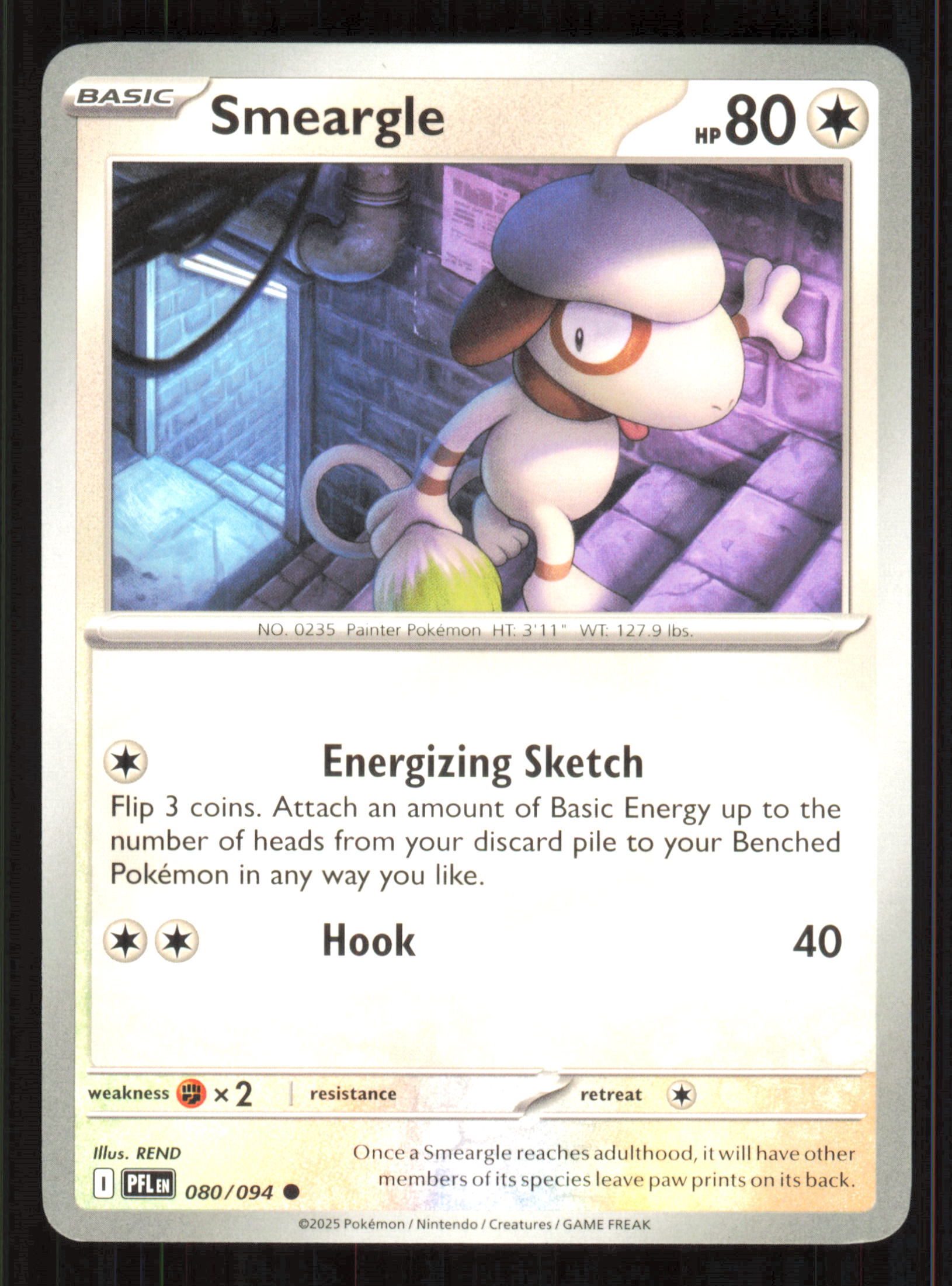 Smeargle Common ME02: Phantasmal Flames 080/094 Near Mint (NM) — przód