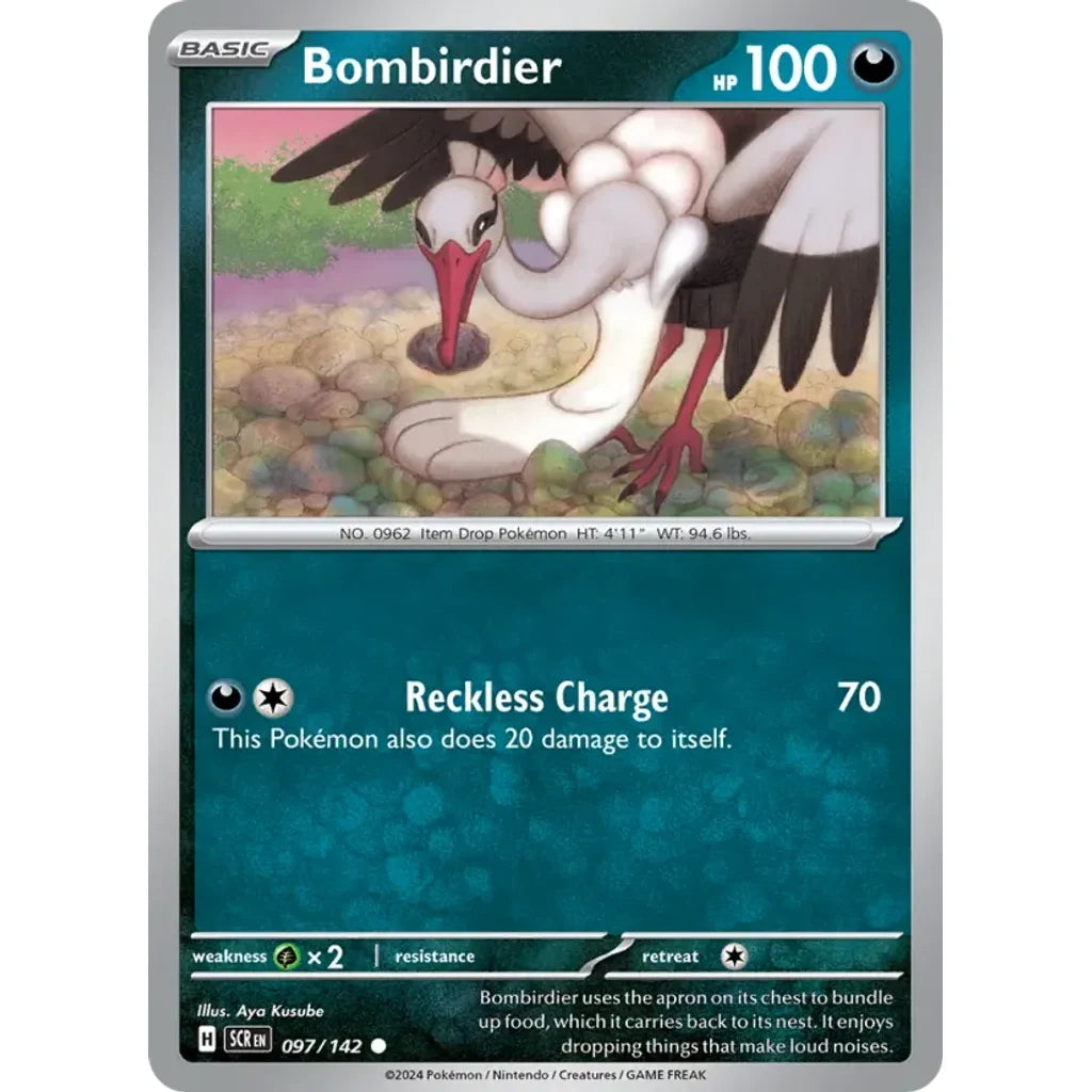 Bombirdier 97/142 Common Stellar Crown Pokemon Near Mint (NM) przód