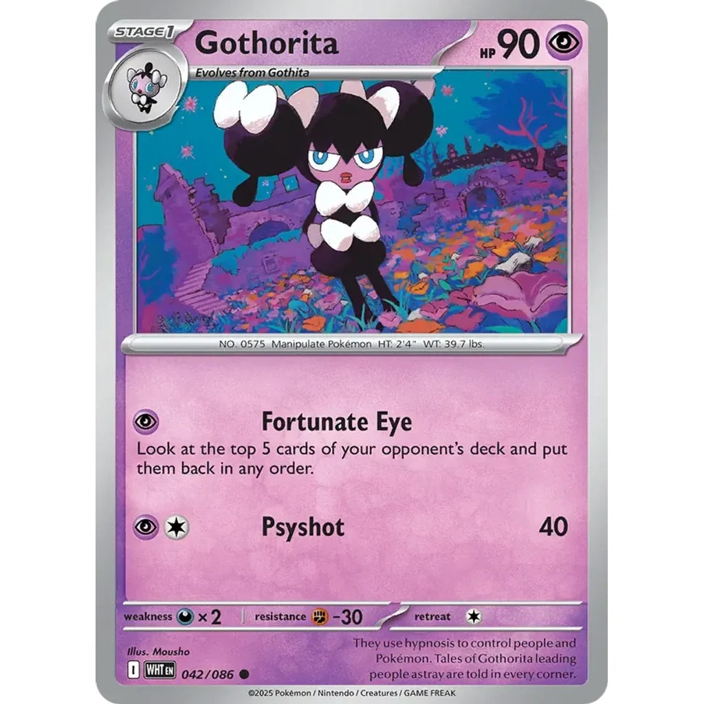 Gothorita 042/086 Common SV: White Flare Pokemon Near Mint (NM) przód