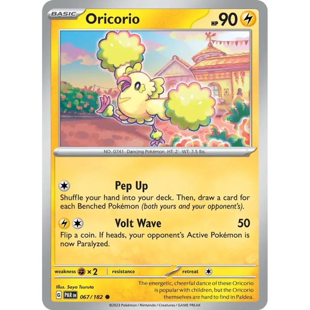 Oricorio 067/182 Common Paradox Rift Pokemon Lightly Played (LP) przód