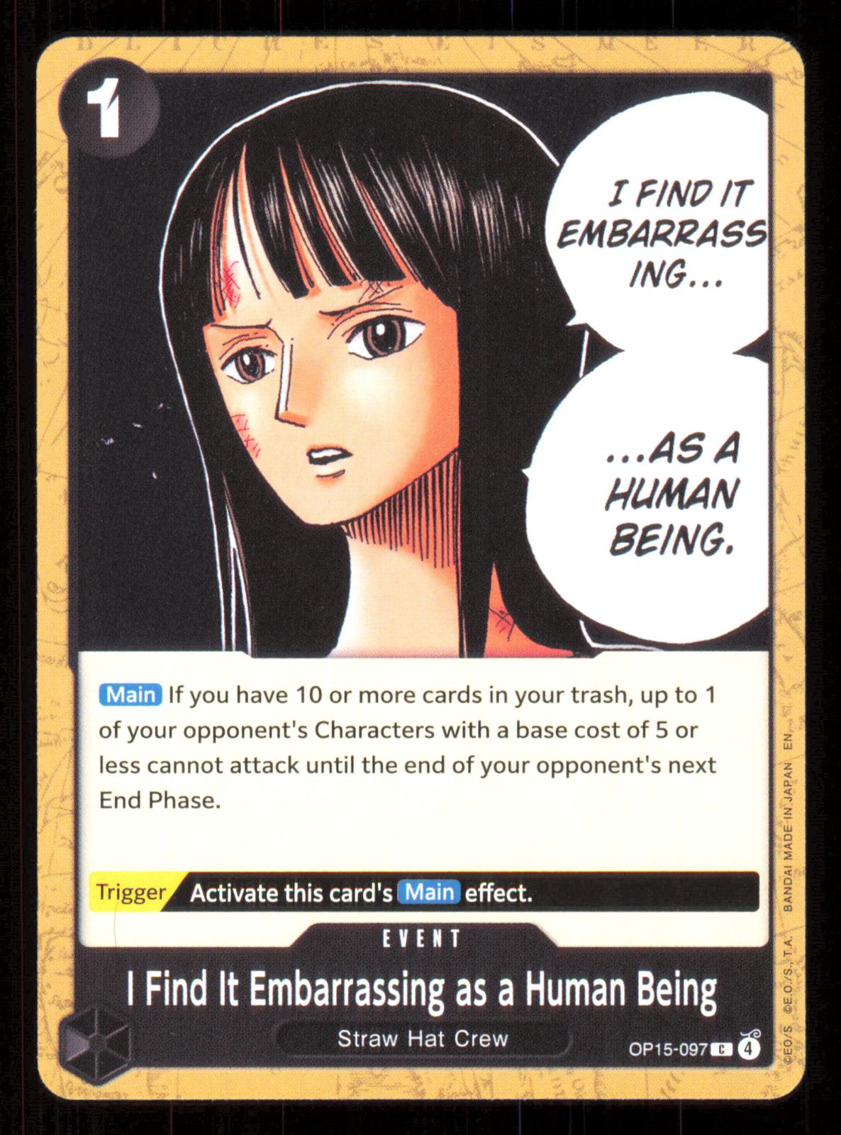 I Find It Embarrassing as a Human Being OP15-097 Adventure on Kami's Island One Piece Near Mint (NM) przód