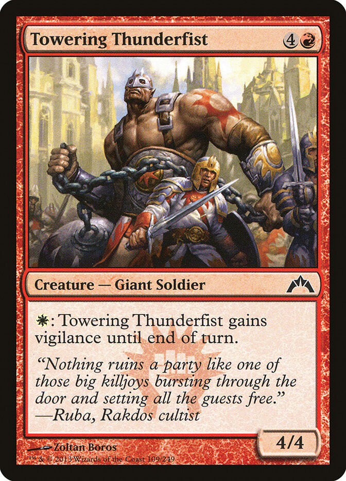 Towering Thunderfist 109 Common Gatecrash Magic: The Gathering Near Mint (NM) przód