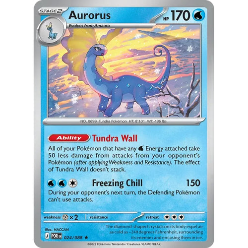 Aurorus 024/088 Rare Perfect Order Pokemon Holo Lightly Played (LP) przód