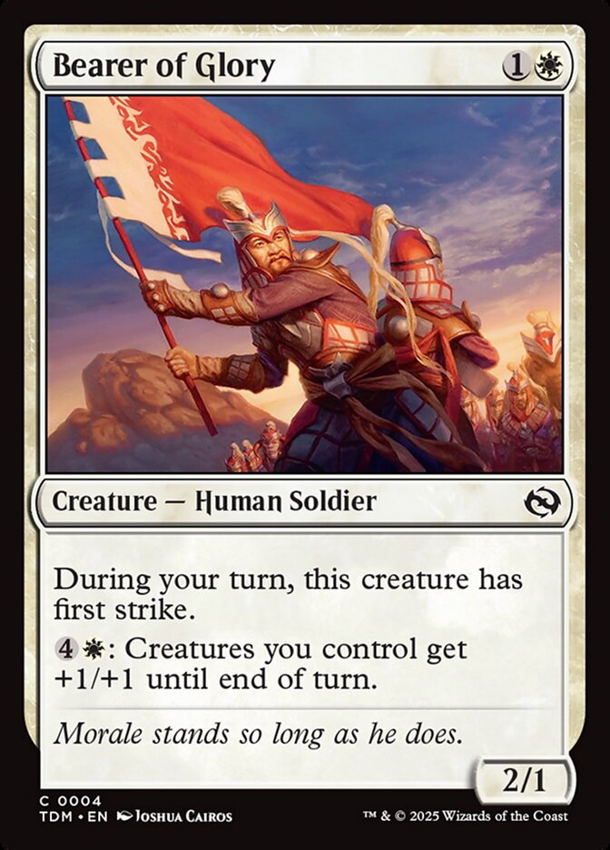 Bearer of Glory 4 Common Tarkir: Dragonstorm Magic: The Gathering Near Mint (NM) przód