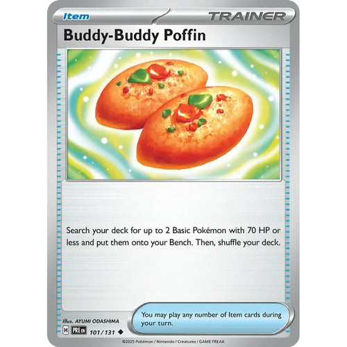 Buddy-Buddy Poffin 101/131 Uncommon SV: Prismatic Evolutions Pokemon Near Mint (NM) przód