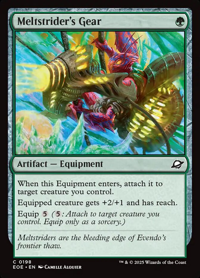 Meltstrider's Gear 198 Common Edge of Eternities Magic: The Gathering Near Mint (NM) przód