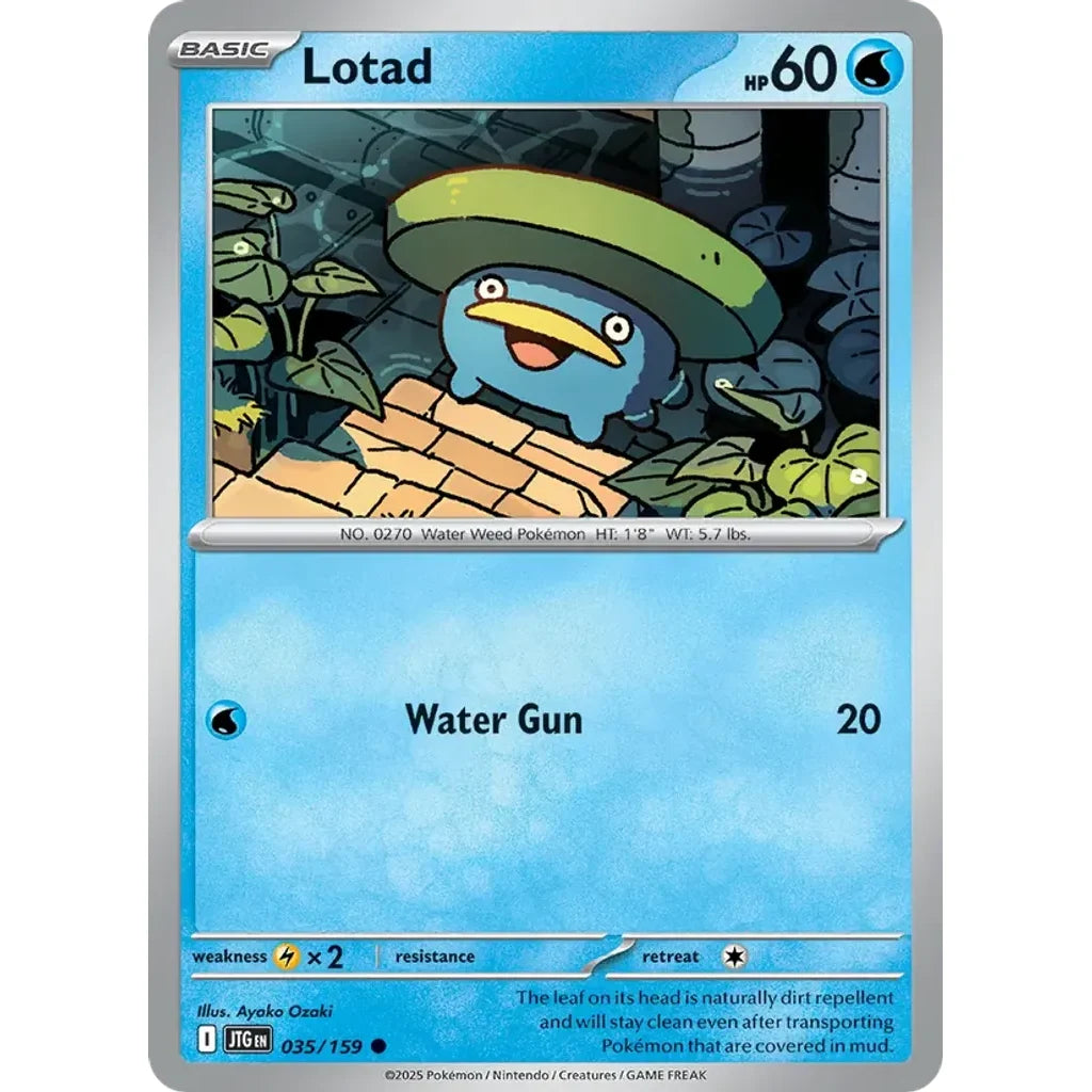 Lotad 035/159 Common Journey Together Pokemon Reverse Holo Near Mint (NM) przód