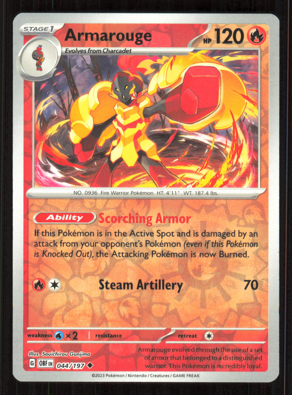 Armarouge Uncommon SV03: Obsidian Flames 044/197 Near Mint (NM) — przód