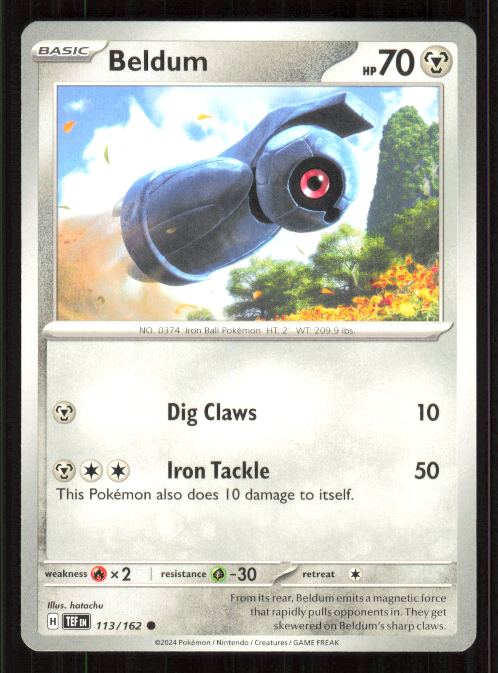 Beldum Common SV05: Temporal Forces 113/162 Near Mint (NM) przód