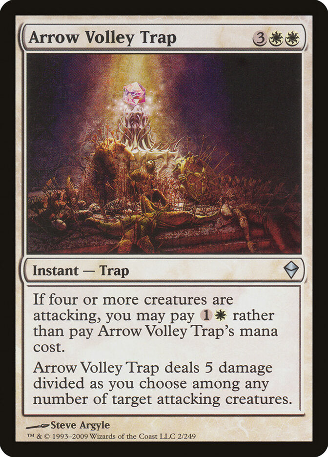 Arrow Volley Trap 2 Uncommon Zendikar Magic: The Gathering Lightly Played (LP) przód