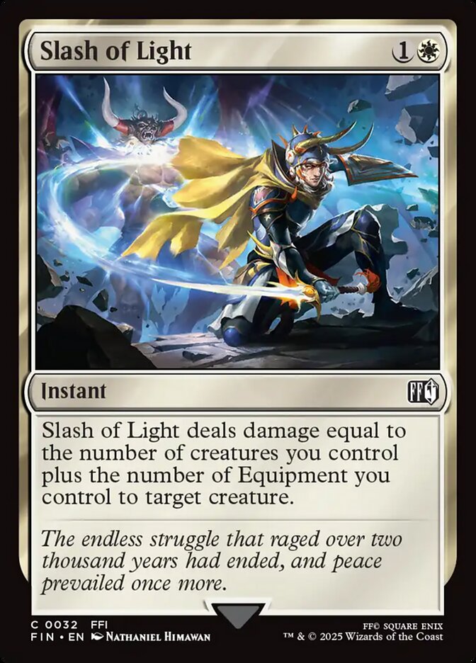 Slash of Light 32 Common FINAL FANTASY Magic: The Gathering Near Mint (NM) przód