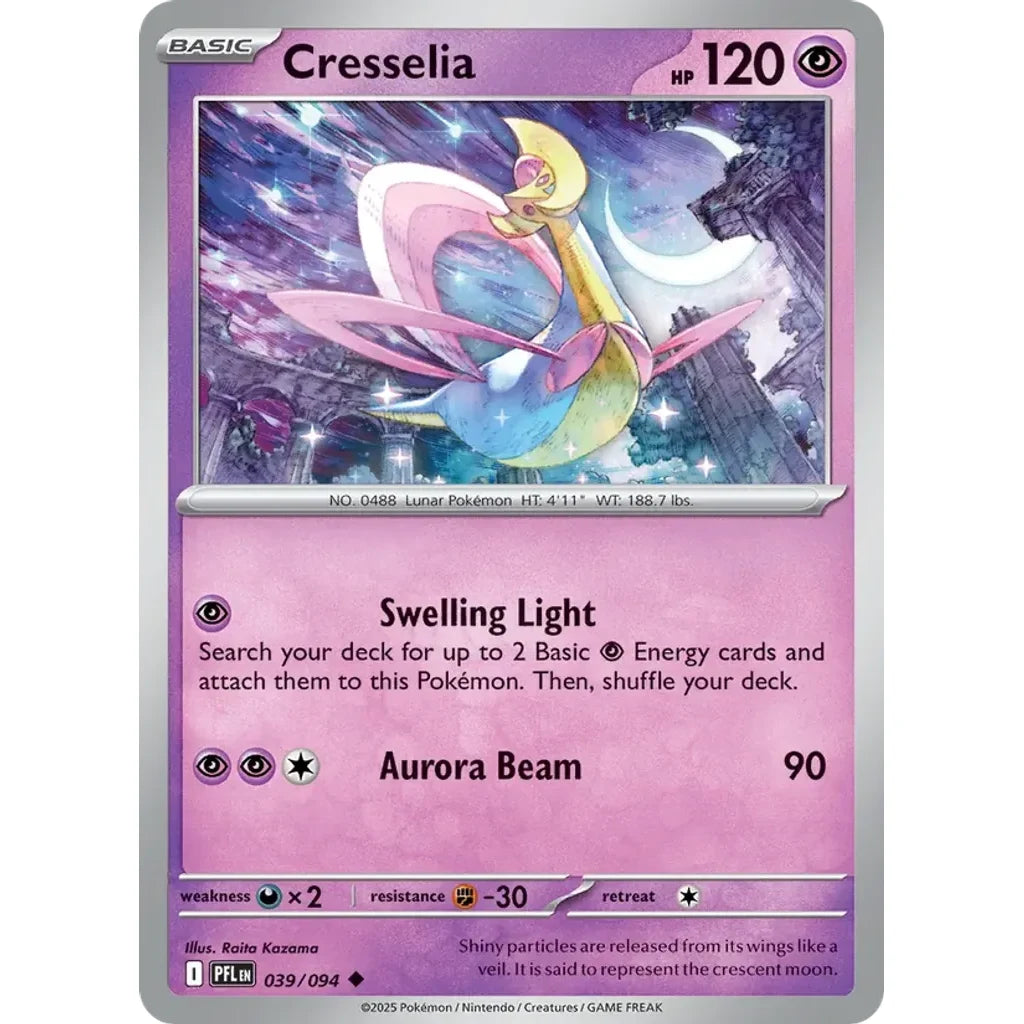 Cresselia 039/094 Uncommon Phantasmal Flames Pokemon Near Mint (NM) przód