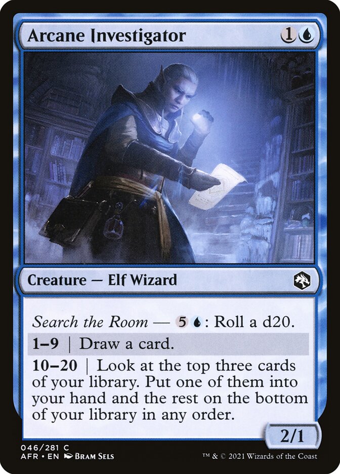 Arcane Investigator 46 Adventures in the Forgotten Realms Magic: The Gathering Near Mint (NM) przód