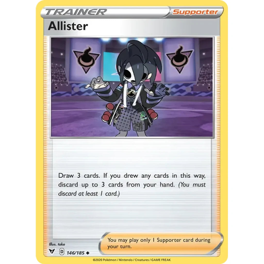 Allister 146/185 Uncommon Vivid Voltage Pokemon Near Mint (NM) przód