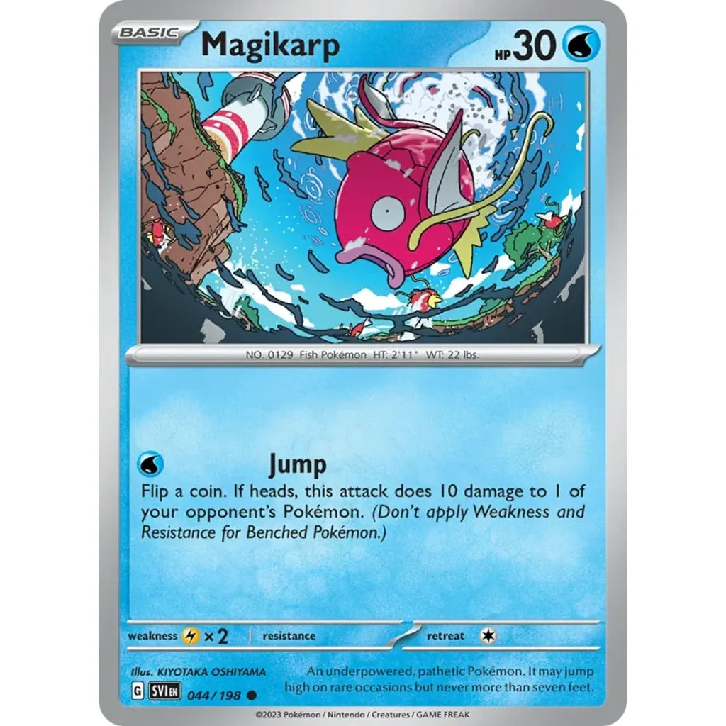Magikarp 044/198 Common Scarlet &amp; Violet Pokemon Lightly Played (LP) przód