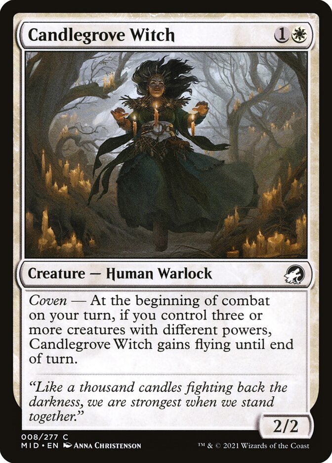 Candlegrove Witch 8 Common Innistrad: Midnight Hunt Magic: The Gathering Near Mint (NM) przód
